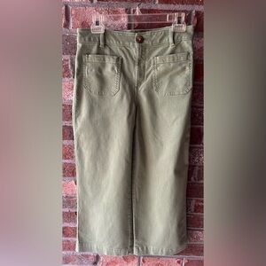 Palmer Wide Leg Crop Pants Olive Green size 4